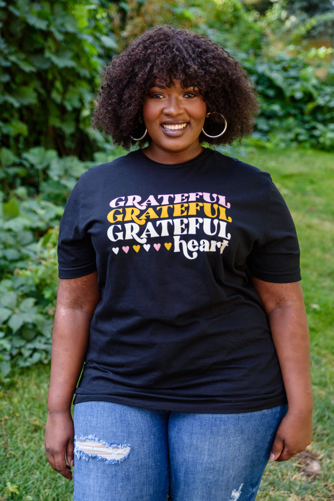 Grateful Heart Graphic T-Shirt In Black Ave Shops