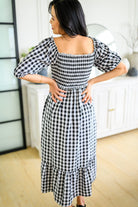 Greenville Gingham Midi Dress Ave Shops