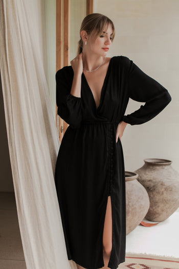 Greta Long Sleeve Midi Dress ELF