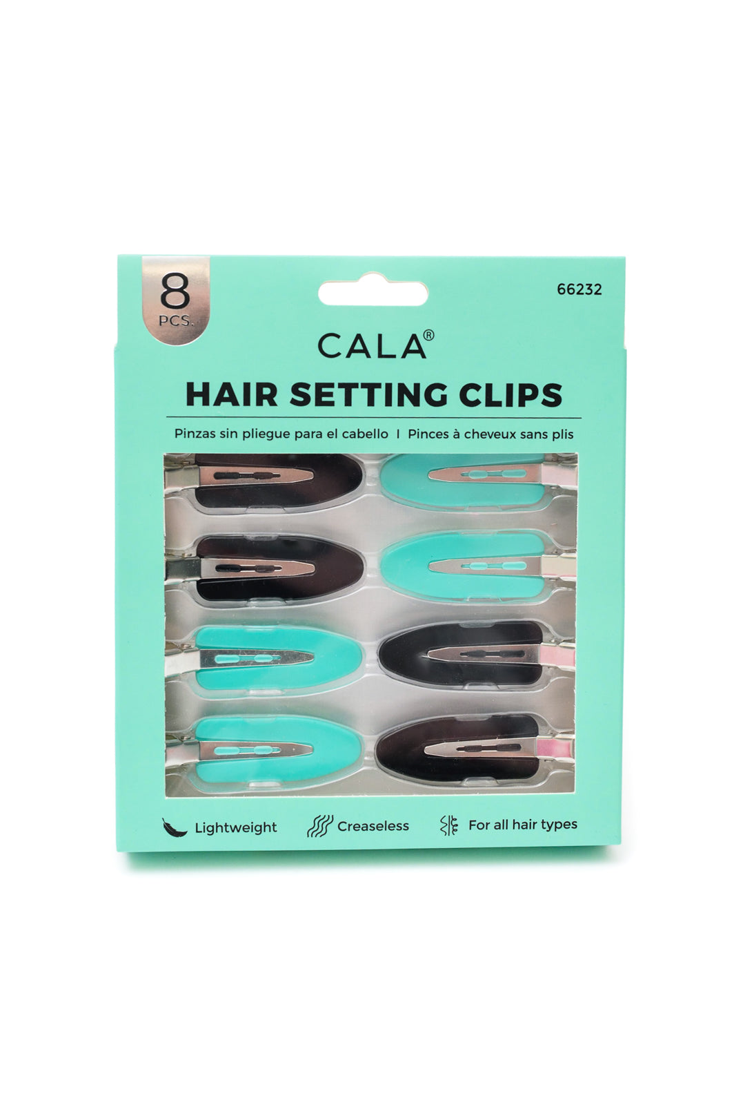 CALA Hair Setting Clips - Set of 8 Teal and Black Clips in Teal Package |   |  Casual Chic Boutique
