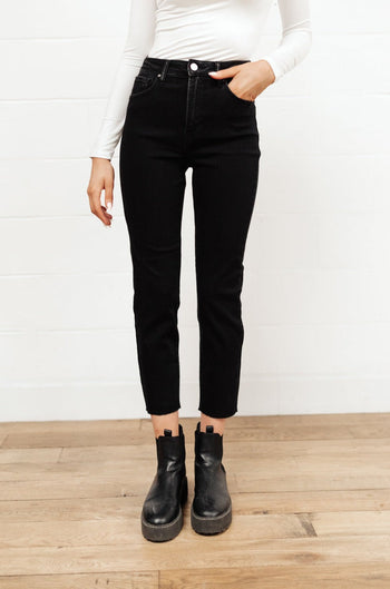 High Waist Mom Fit Jeans In Black Ave Shops