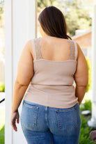 I Can Love You Better Lace Tank in Taupe Ave Shops