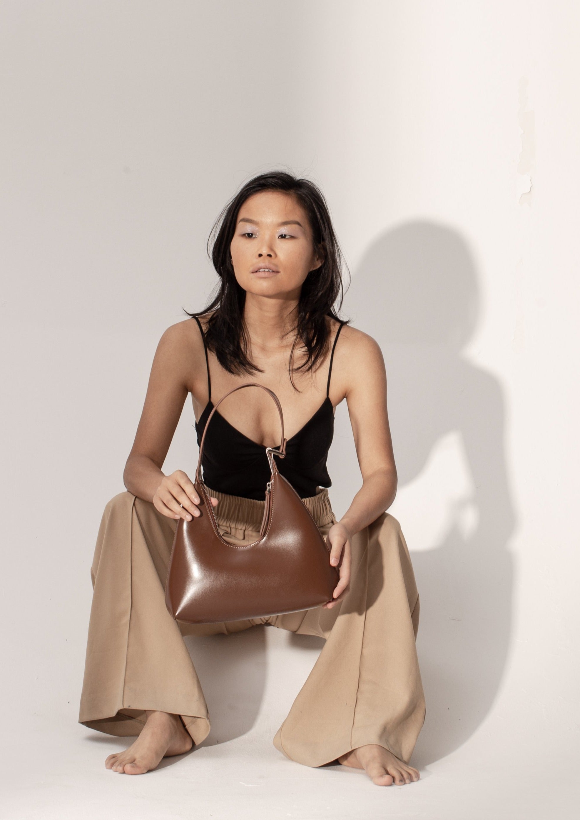 Alexia Bag in Smooth Leather, Caramel Bob Oré