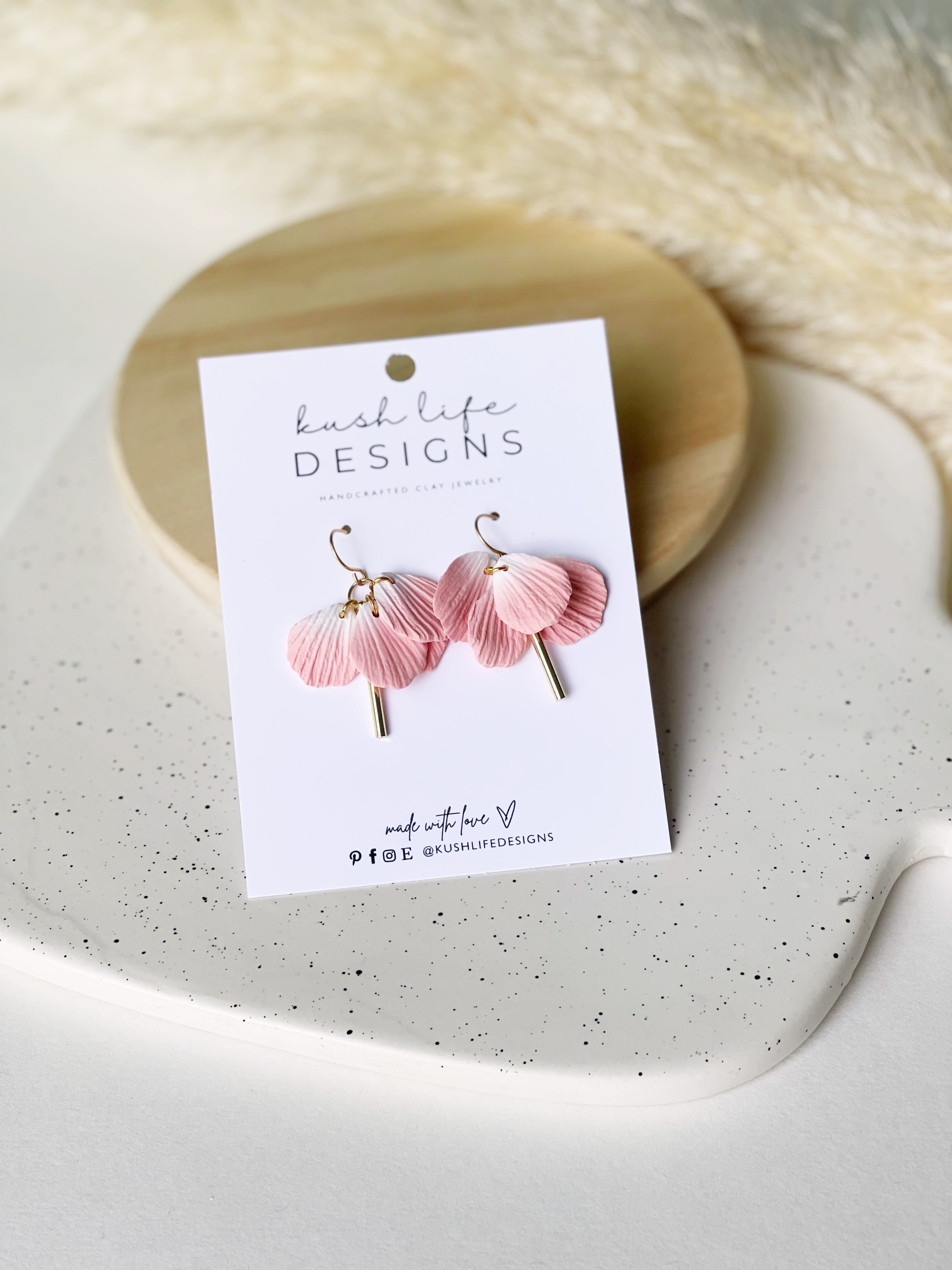 Clay Earrings | Flower Petals Kush Life Designs