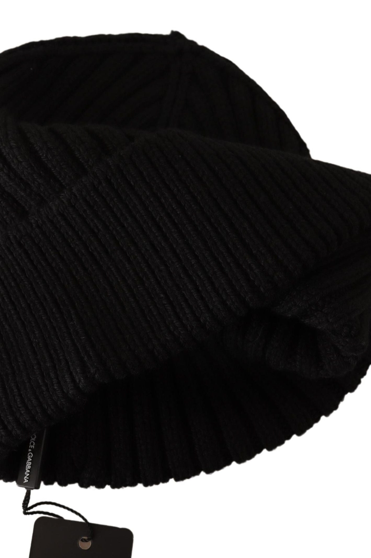 Dolce & Gabbana Black Wool Knit Women Winter Hat GENUINE AUTHENTIC BRAND LLC