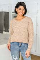 Irish Coffee Knitted Crop V Neck Sweater Ave Shops