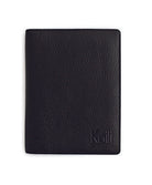 K0008AB | Porta Conto in Vera Pelle pieno fiore, grana dollaro. Mini slot interne e asola porta penna. Colore Nero. Dimensioni: cm 12 x 16 x 1.  Confezione: Sacchetto Tnt Kailimood.store