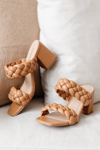 Maya Braided Heels in Tan Ave Shops