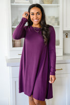 Most Reliable Long Sleeve Knit Dress In Plum Ave Shops