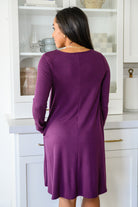 Most Reliable Long Sleeve Knit Dress In Plum Ave Shops