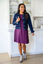 Most Reliable Long Sleeve Knit Dress In Plum Ave Shops