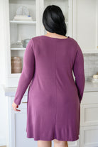 Most Reliable Long Sleeve Knit Dress In Plum Ave Shops