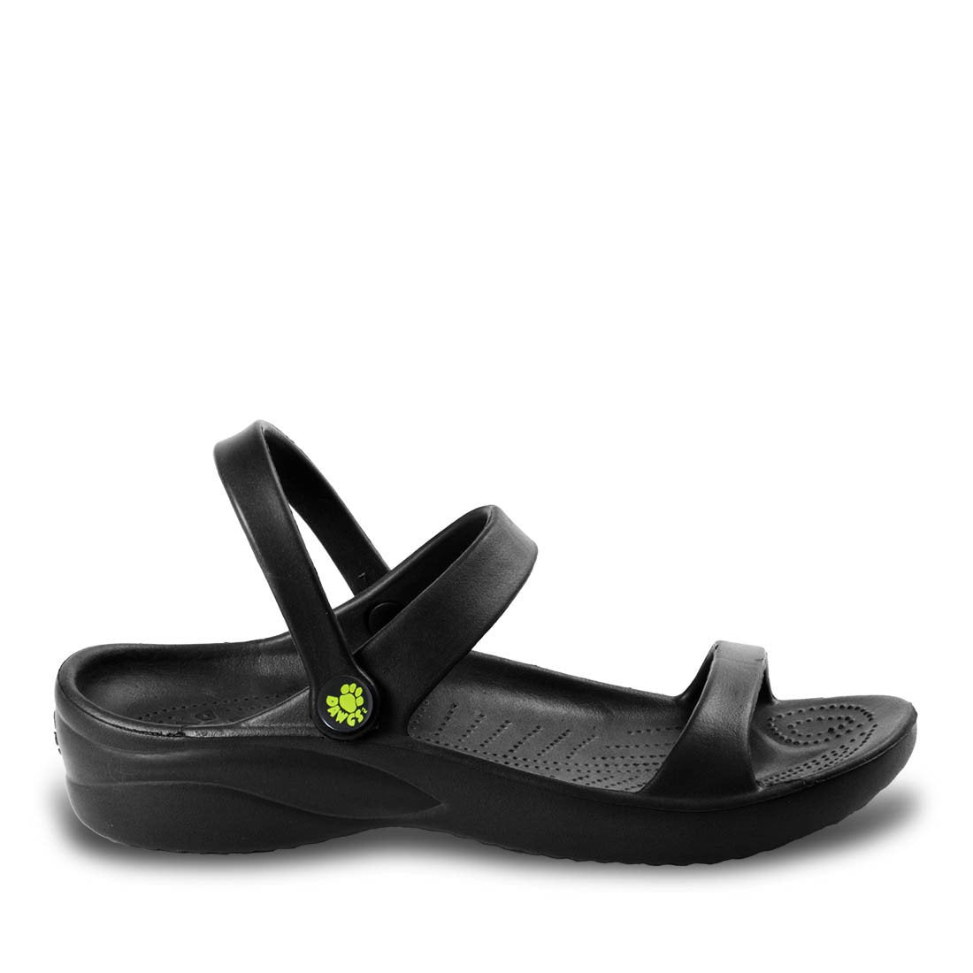 Women's 3-Strap Sandals - Black DAWGS USA