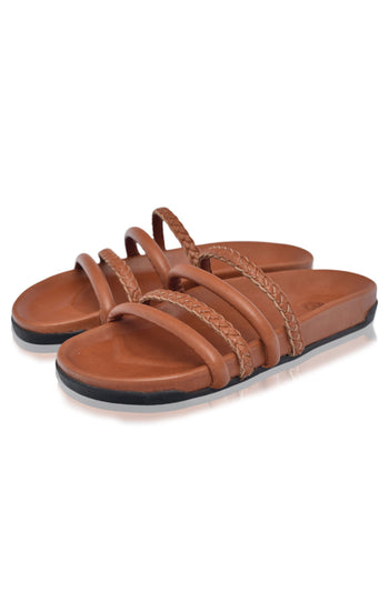 Castaway Leather Slides (Sz. 5.5, 9.5 & 10) ELF