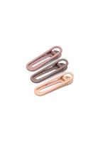 Oval Hair Clips Set of Three In Shades of Brown Ave Shops