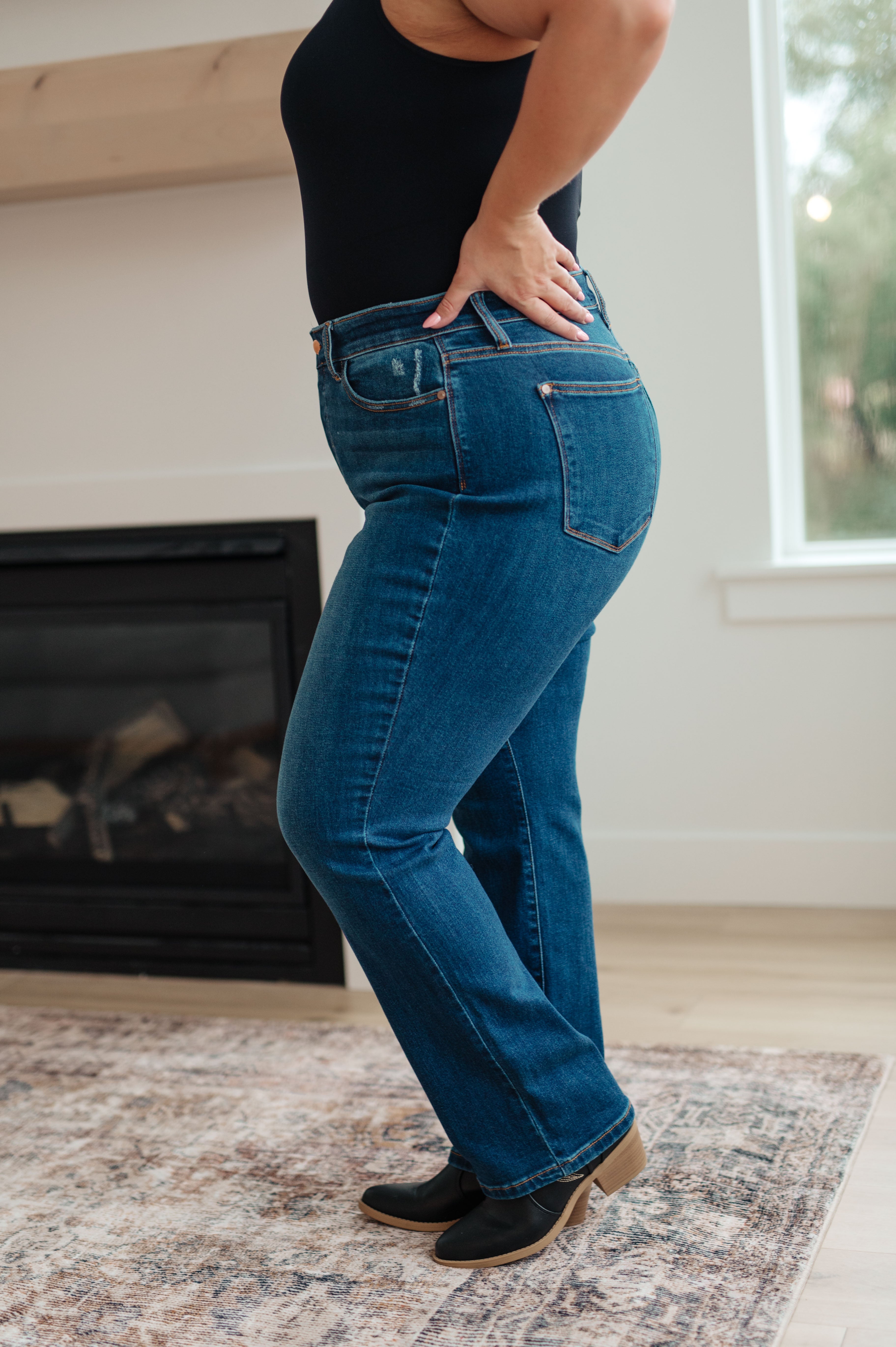 Judy Blue Pippa High Rise Button Fly Dad Jeans Ave Shops