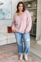 Plush Feelings V-Neck Sweater Ave Shops