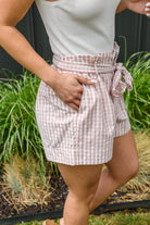 Prim & Pretty Gingham Tie Shorts Ave Shops