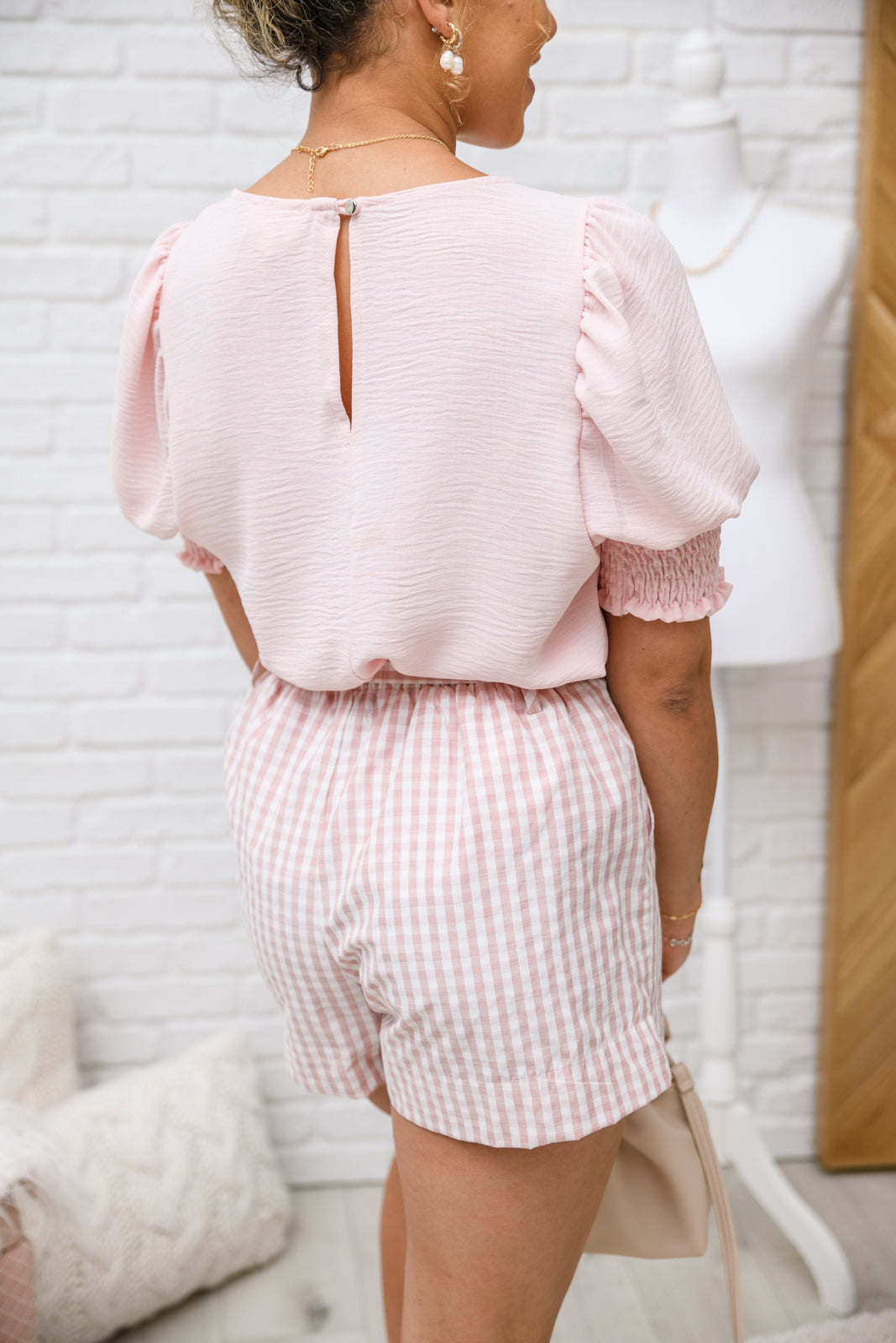 Prim & Pretty Gingham Tie Shorts Ave Shops