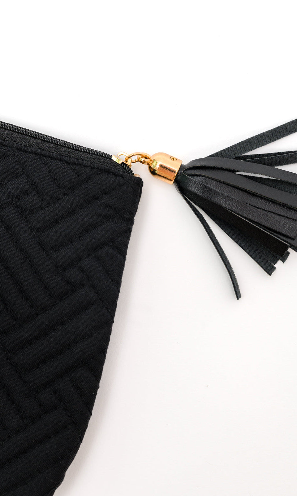 Quilted Travel Zip Pouch in Black Ave Shops