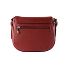 RB1002V | Borsa a Tracolla  in Vera Pelle Made in Italy con Tracolla removibile in pelle e attacchi con fibbie in metallo Oro Lucido - Colore Rosso - Dimensioni: cm 26 x 20 x 10 Kailimood.store