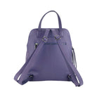 RB1018Y | Zaino Donna Doppio scomparto in Vera Pelle Made in Italy con spallacci regolabili. Accessori in metallo Canna di Fucile - Colore Viola - Dimensioni: cm 26 x 30 x 14,5 Kailimood.store