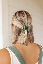Rectangle Claw Clip in Matte Moss Ave Shops