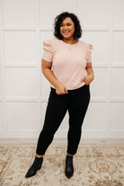 Rock On Puff Sleeve Top in Blush Ave Shops