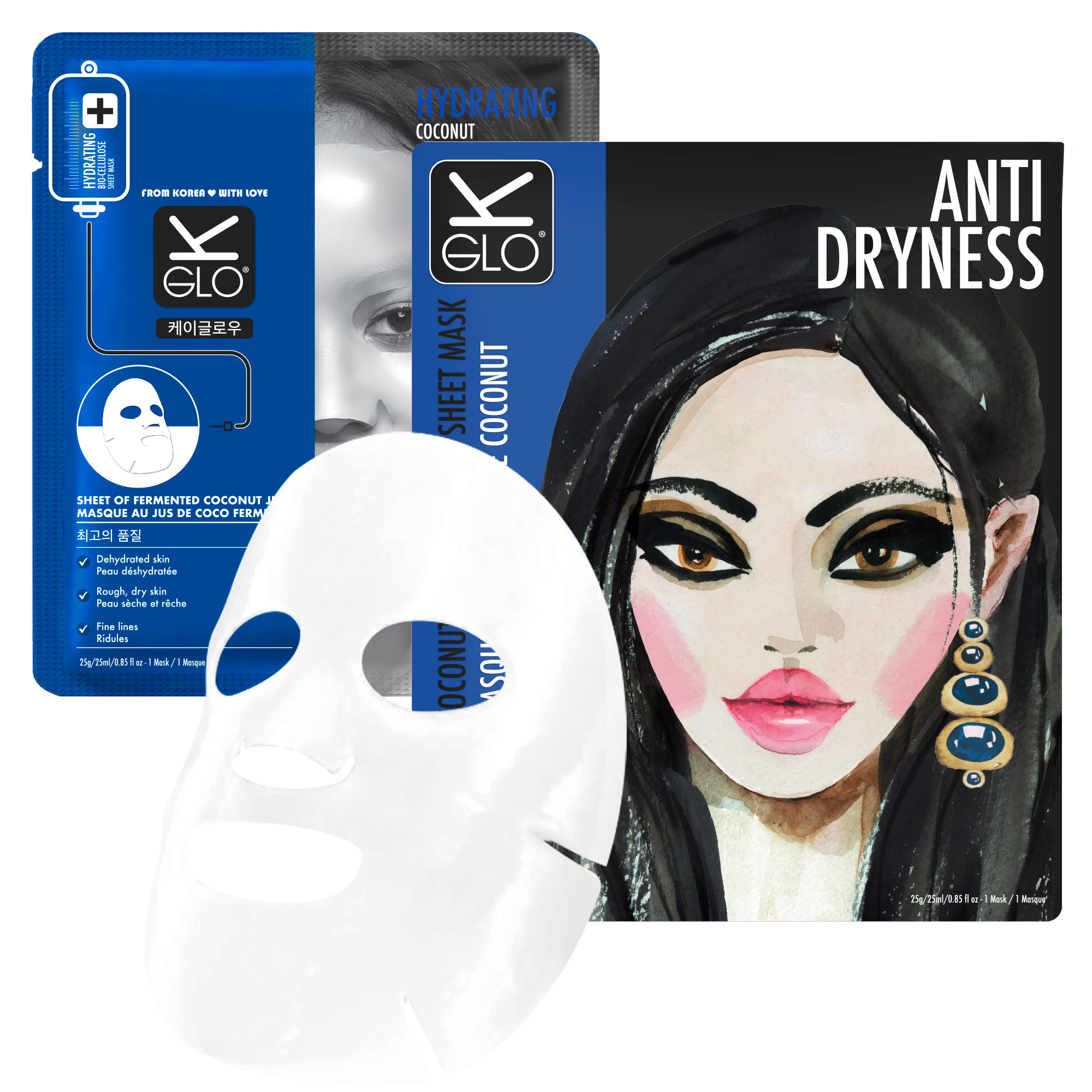 K-GLO® Anti-Dryness Coconut Bio-Cellulose Sheet Mask Grace Beauty