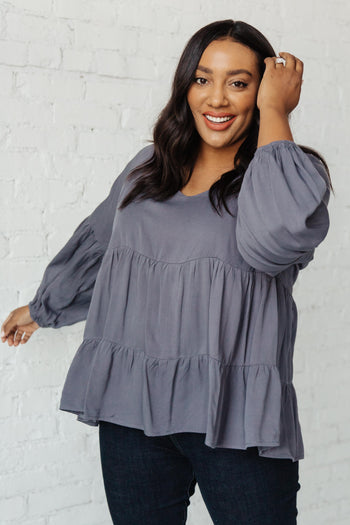 Sassy Swing Top in Charcoal Ave Shops