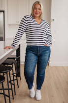 Self Improvement V-Neck Striped Sweater Ave Shops