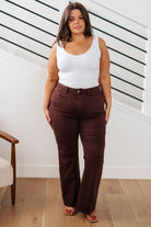 Sienna High Rise Control Top Flare Jeans in Espresso Ave Shops