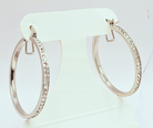 Fine Silver Plated Hoop Earrings with Premium Austrian Crystals Gold or Silver Bougiest Babe