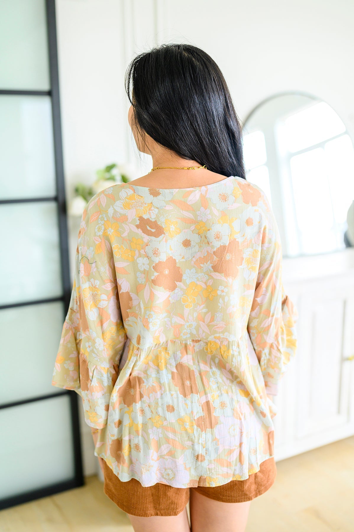 Singled Out Floral Blouse in Green Ave Shops