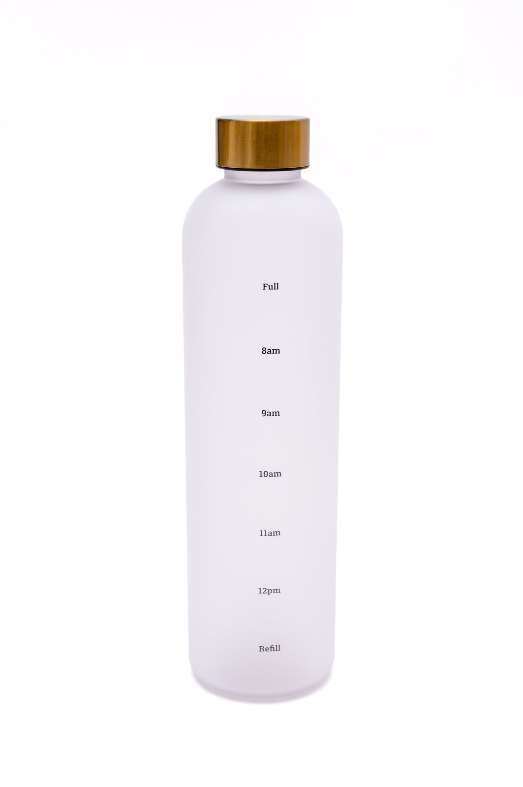 Sippin' Pretty 32 oz Translucent Water Bottle in White & Gold Ave Shops