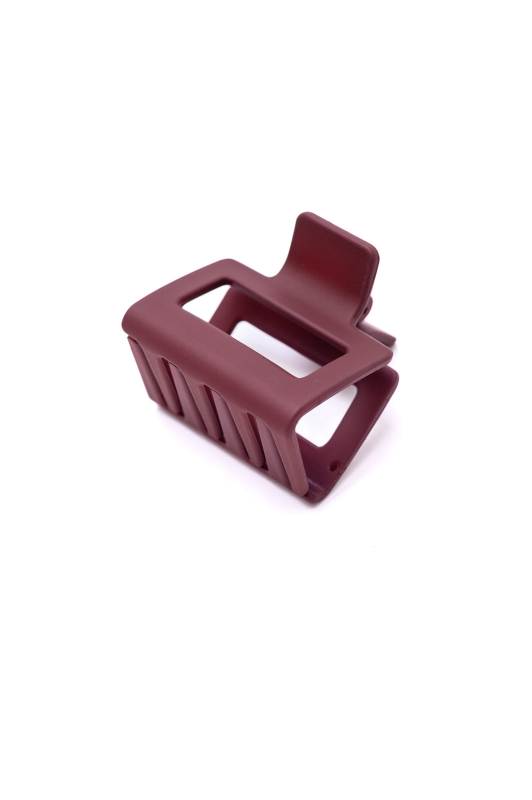 Small Square Claw Clip in Matte Berry Ave Shops