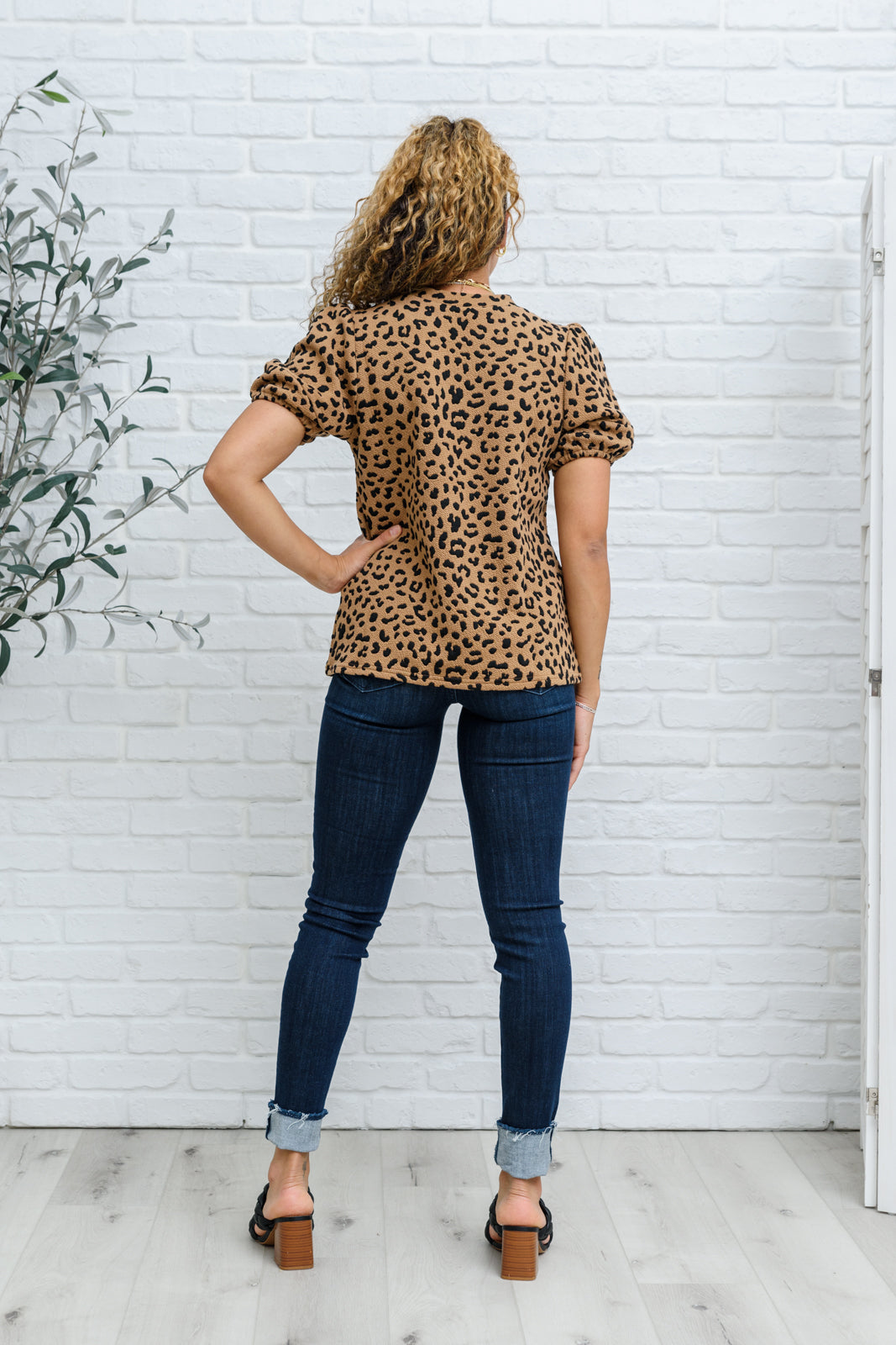 Spotted Animal Print Blouse Ave Shops