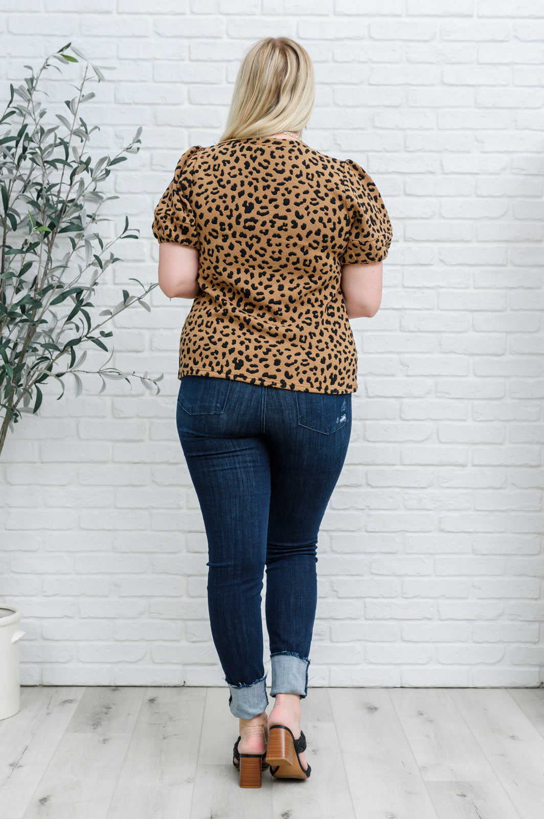 Spotted Animal Print Blouse Ave Shops