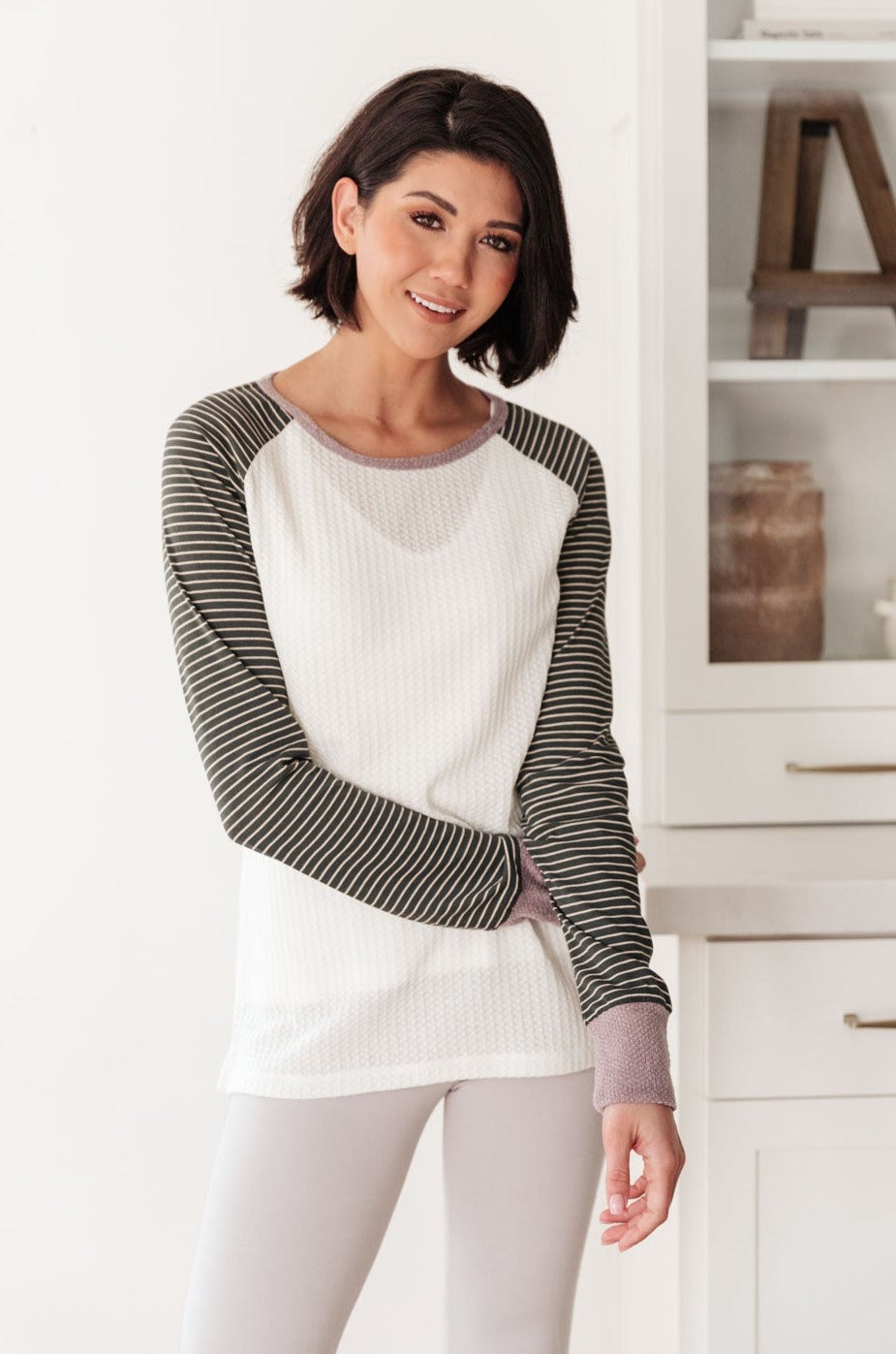 Suave Stripes Raglan Top Ave Shops