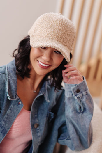 Lyla Sherpa Ball Cap in Khaki Ave Shops