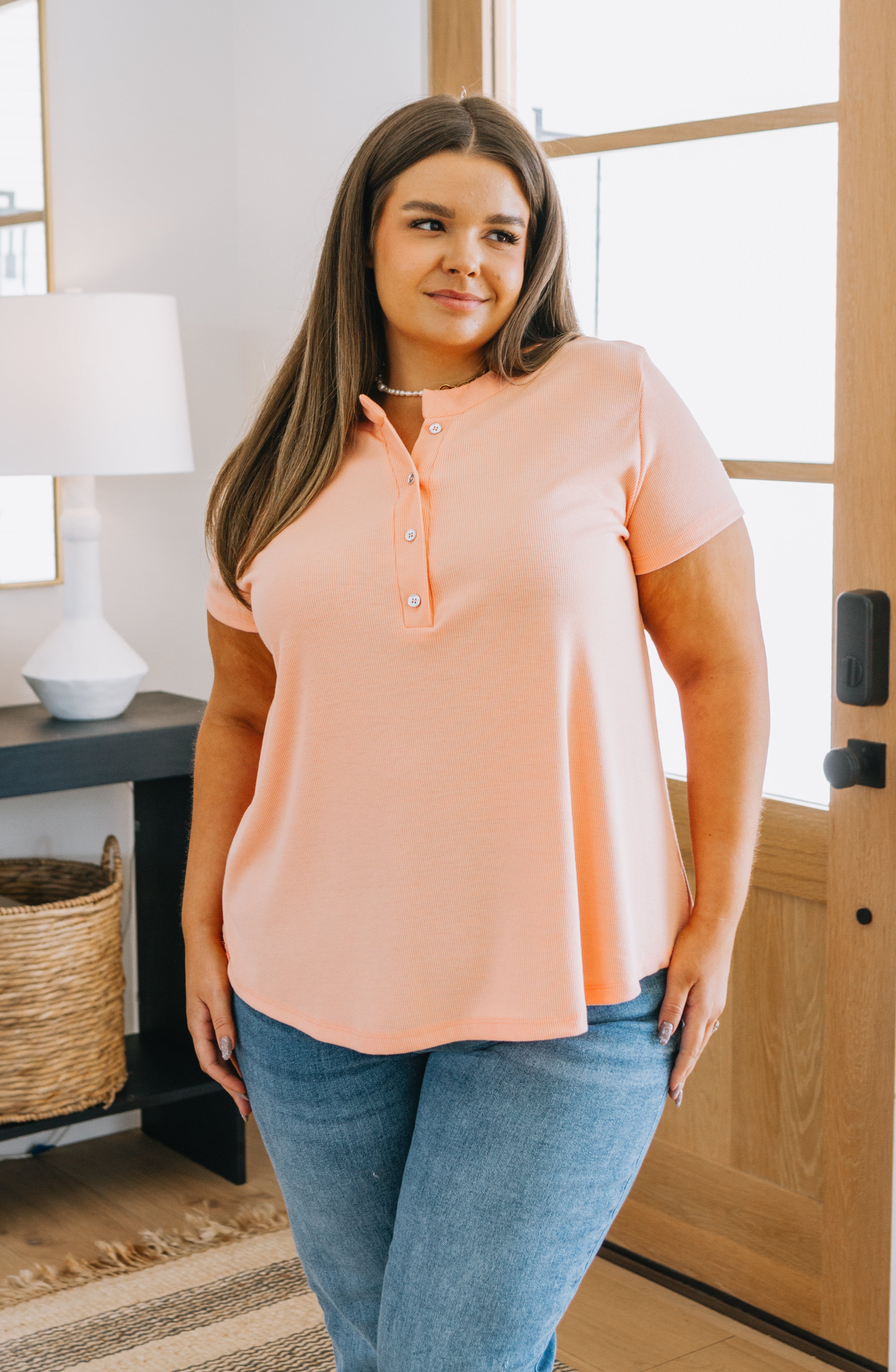 Tippy Top Ribbed Knit Henley |   |  Casual Chic Boutique