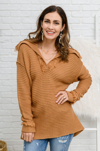 Travel Far & Wide Sweater in Taupe Ave Shops