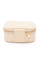 Travel Jewelry Case in Cream Snakeskin Ave Shops