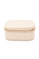 Travel Jewelry Case in Cream Snakeskin Ave Shops