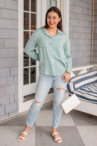 Unwavering Confidence Blouse in Light Blue Ave Shops