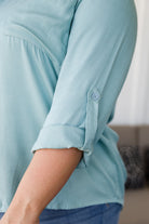 Unwavering Confidence Blouse in Light Blue Ave Shops