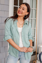 Unwavering Confidence Blouse in Light Blue Ave Shops