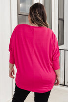 Lovely Ladder V Neck Top in Pink Ave Shops