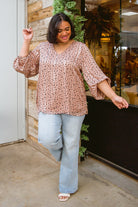 Vivian Satin Blouse in Rose Gold Ave Shops