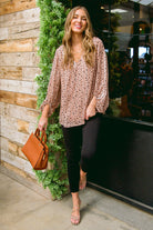 Vivian Satin Blouse in Rose Gold Ave Shops